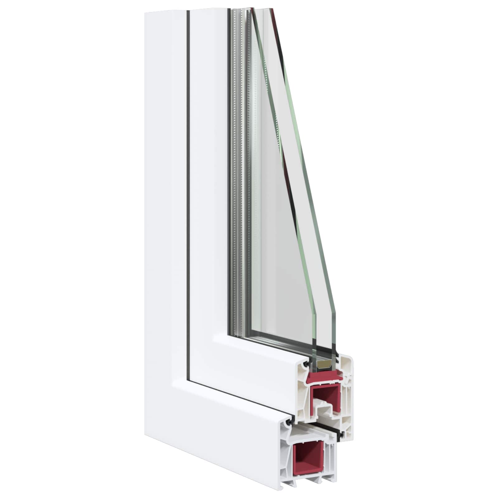 Kellerfenster RISOR 60 x 40 cm PVC und Glas Weiß