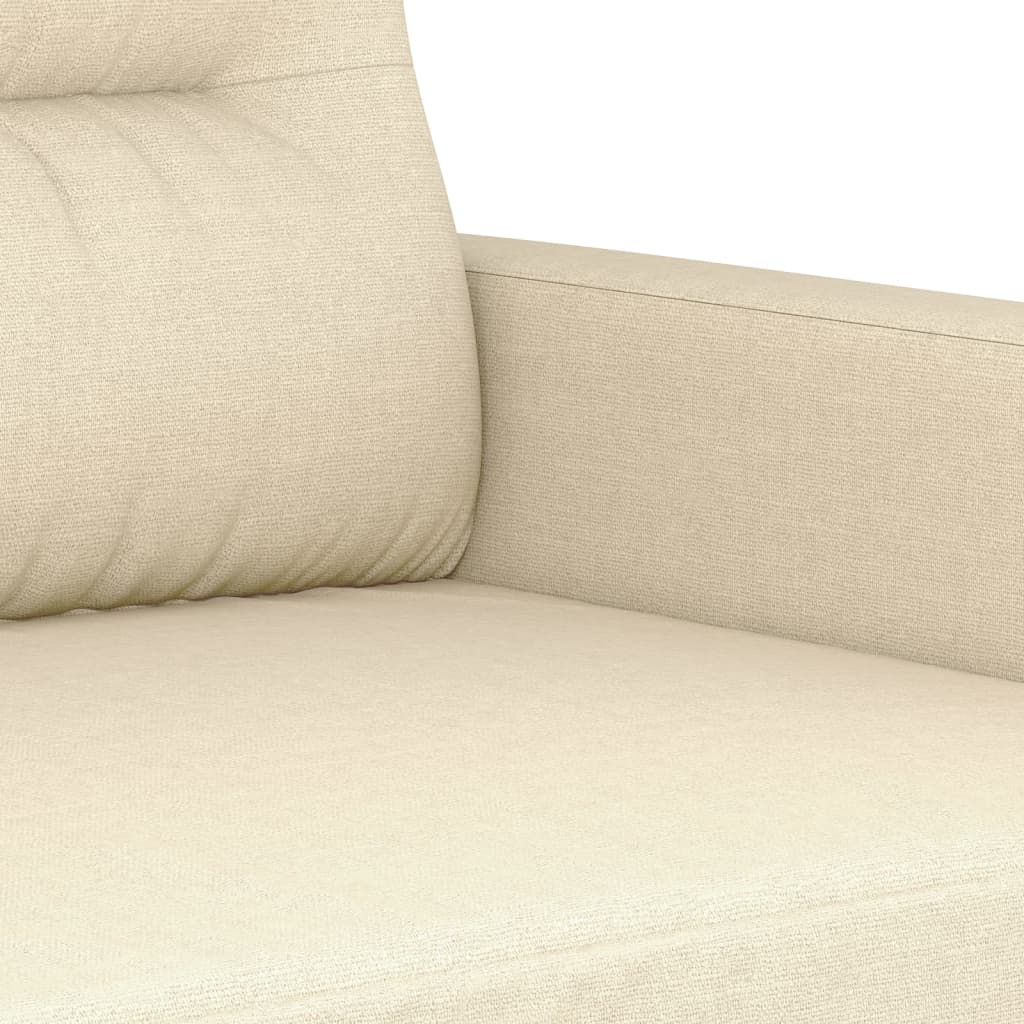 3-tlg. Sofagarnitur mit Kissen Taupe Stoff