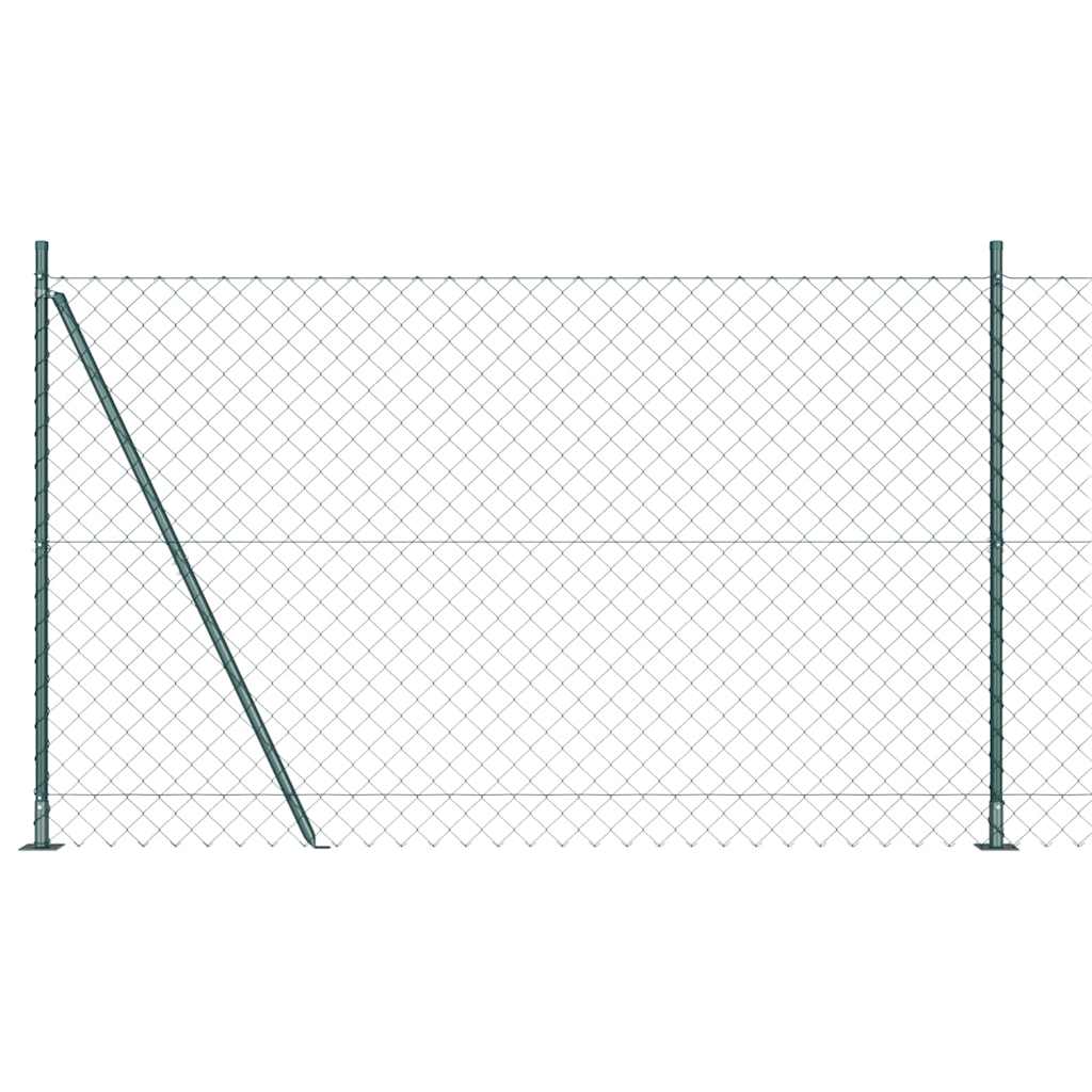Outdoor Kettenglied-Zaun Erdfixierung 10 x 0,4 m Grün Netz