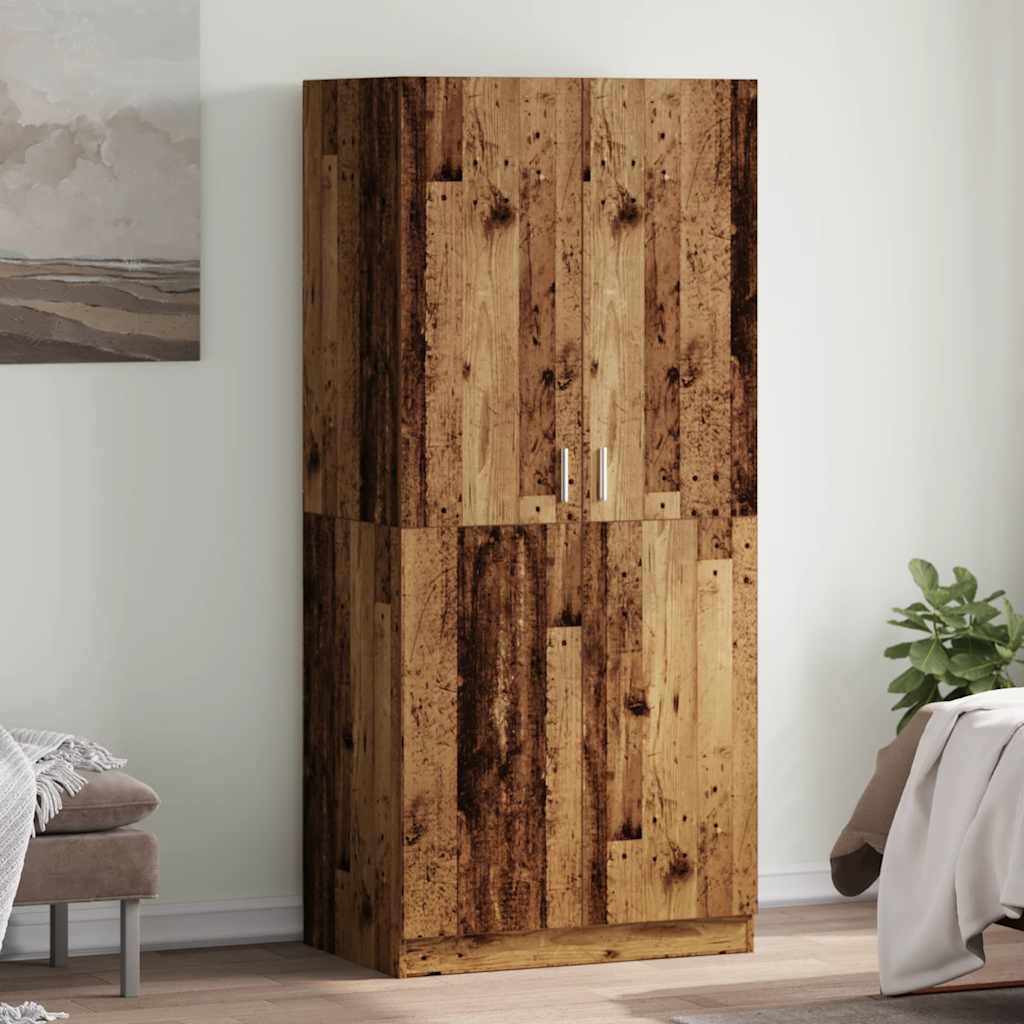Kleiderschrank Weiß 90x52x200 cm Holzwerkstoff