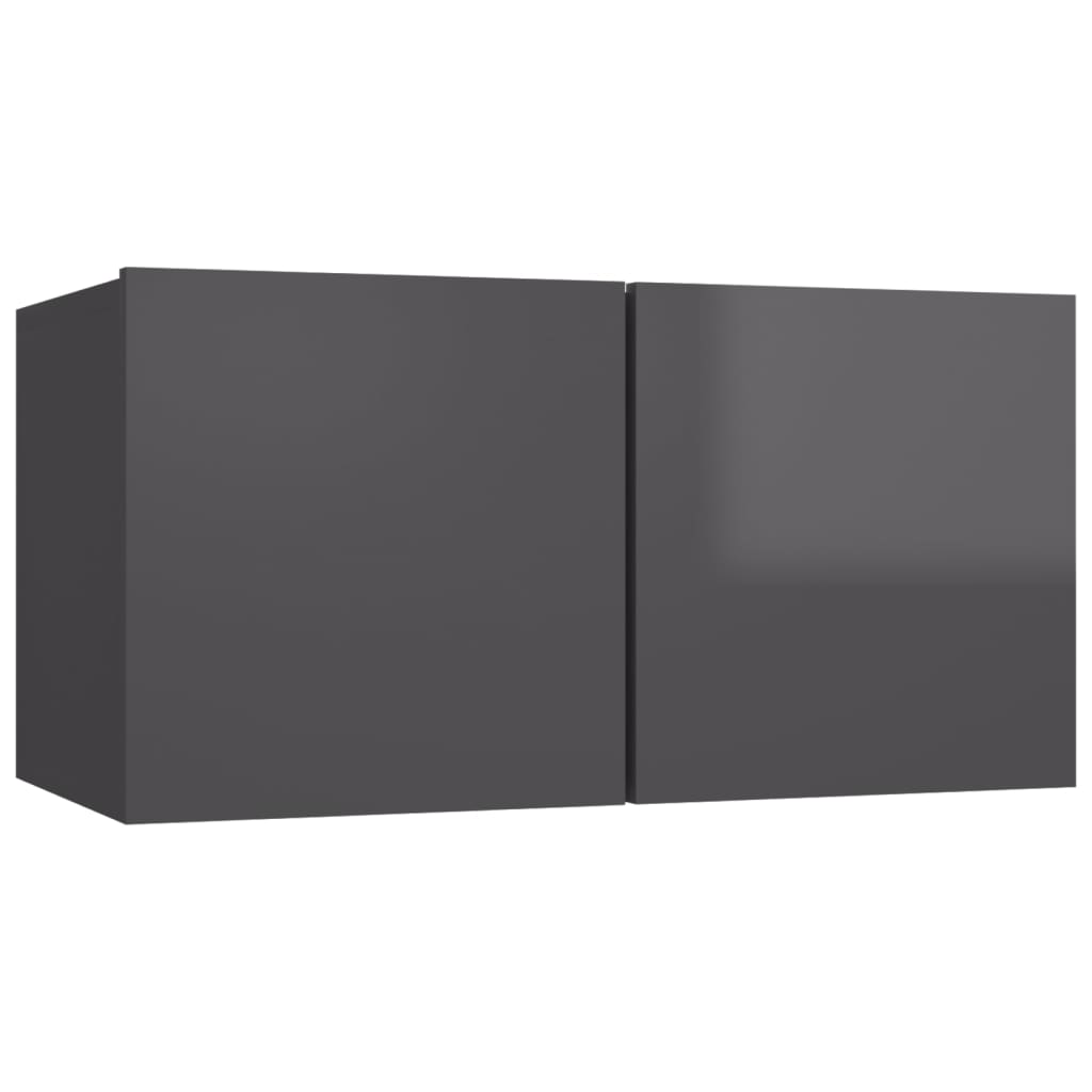 3-tlg. TV-Schrank-Set Weiß Holzwerkstoff