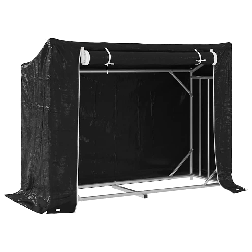 Brennholzregal mit Regenschutz 100,5x40,5x110,5 cm
