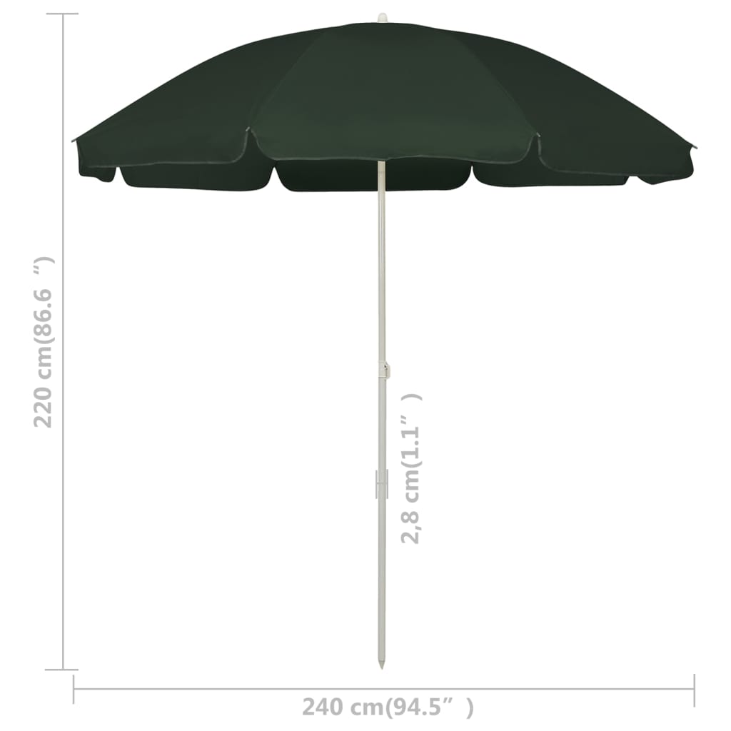 Sonnenschirm mit Stahlmast Sandfarbe 180 cm