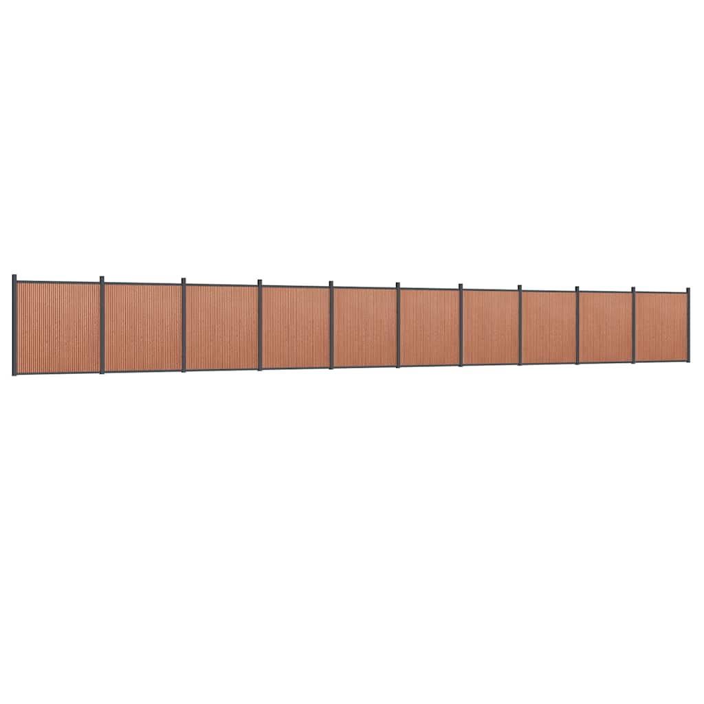 Zaunelement Grau 353x186 cm WPC