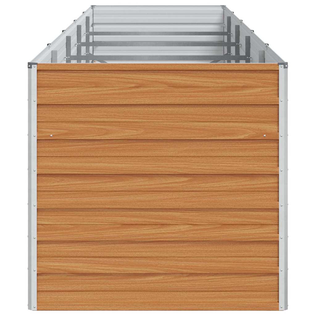 Hochbeet Hellbraun 100 x 100 x 77 cm Verzinkter Stahl