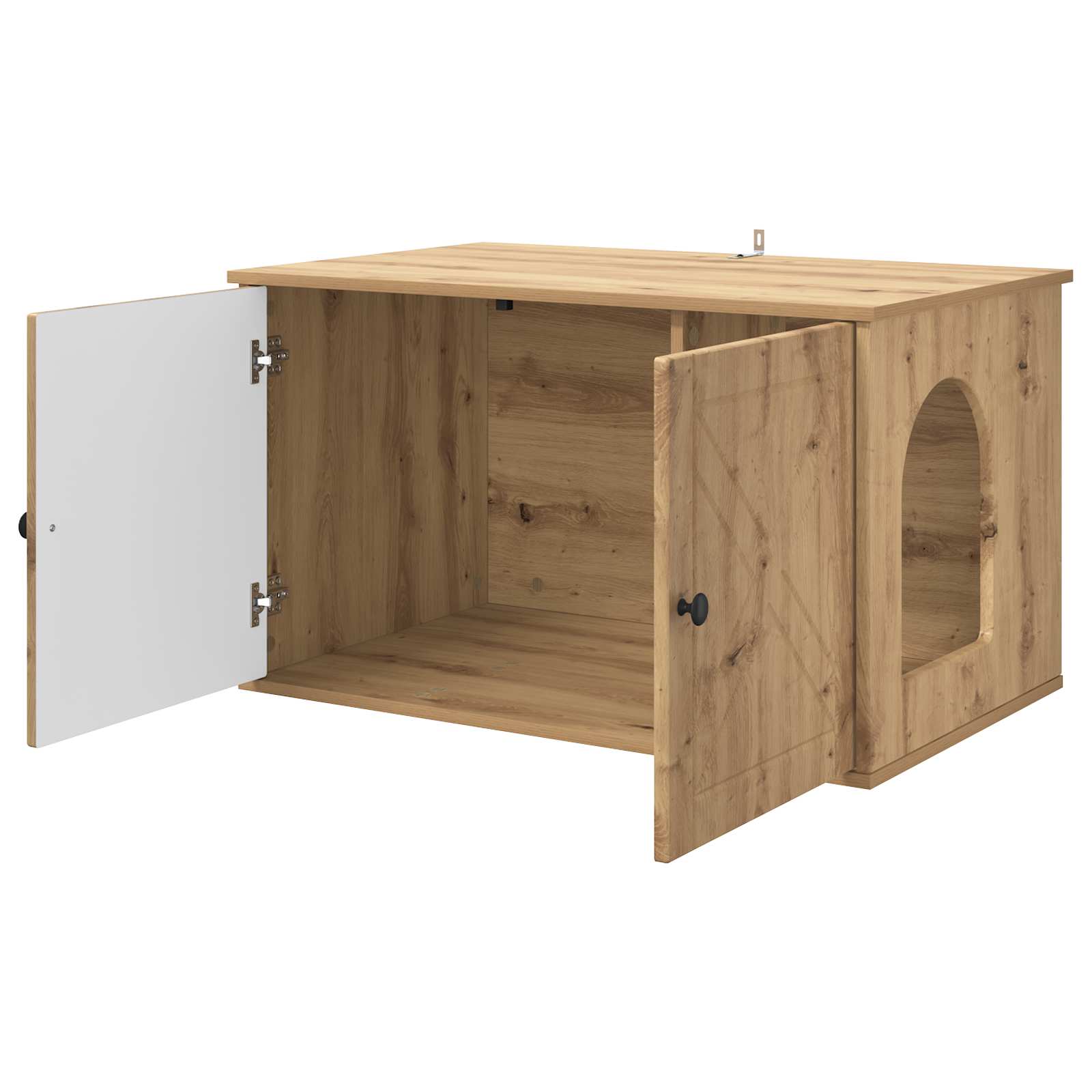 Katzenhaus Weiß 85 x 55 x 50,5 cm Holzwerkstoff