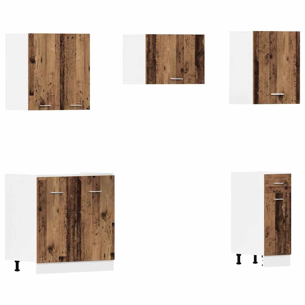11-tlg. Küchenzeile Lyon Weiß Holzwerkstoff