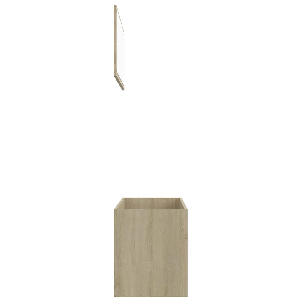 2-tlg. Badmöbel-Set Weiß Holzwerkstoff