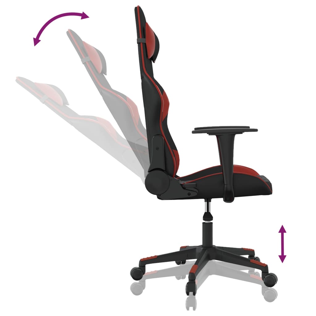Gaming-Stuhl mit Massagefunktion Schwarz und Blau Kunstleder