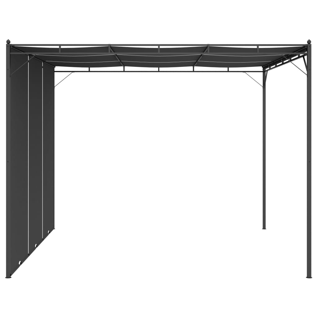 Pavillon 4 x 3 x 2,3 m Grün Polyester und Stahl