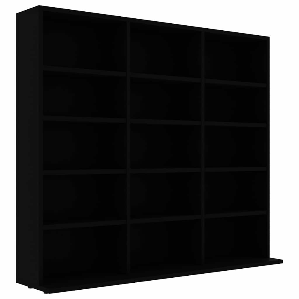 CD Regal Schwarz Eichen-Optik 101 x 23 x 177,5 cm Holzwerkstoff