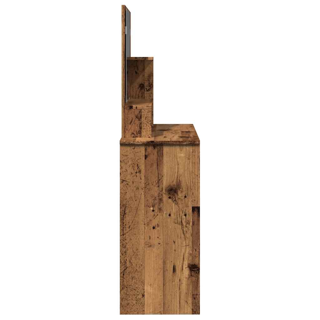 Schminktisch mit Spiegel Weiß 86,5x35x136 cm