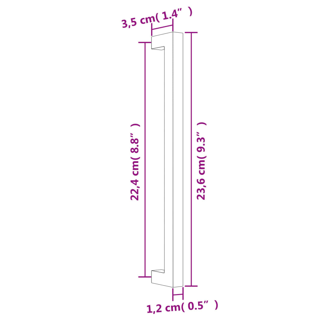 Möbelgriffe 10 Stk. Silbern 64 mm Edelstahl