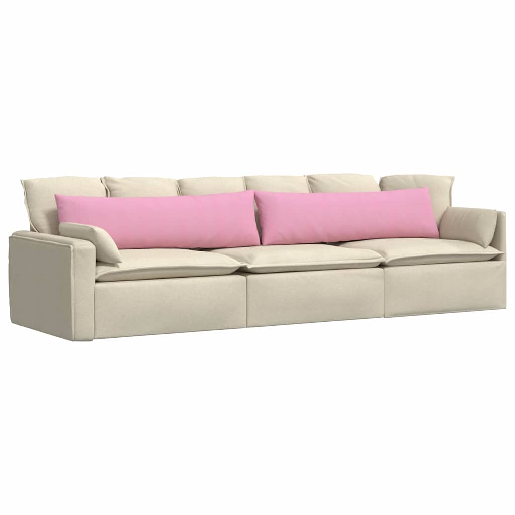 Sofakissen 2 pcs Hellgrau 50 x 30 cm Stoff