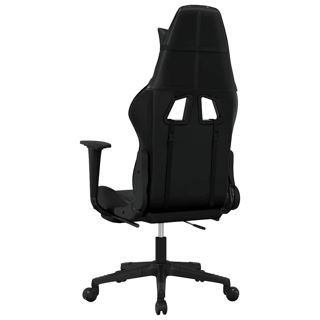 Gaming-Stuhl mit Massagefunktion Schwarz und Blau Kunstleder