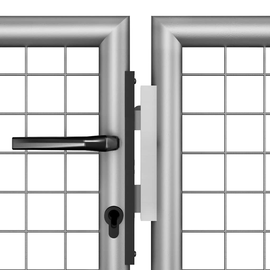 Gartentor verzinkter Stahl 100 x 75 cm Silber