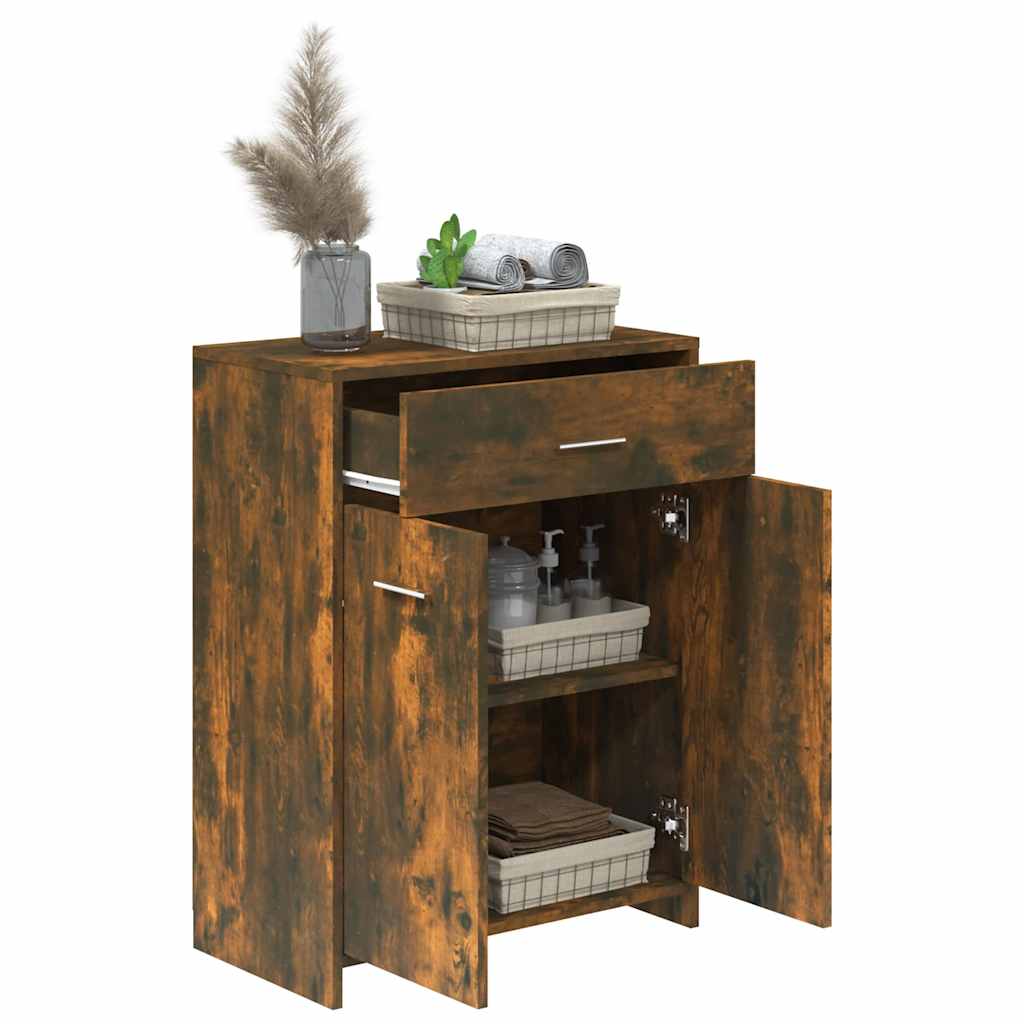 Badezimmerschrank Weiß 60x33x80 cm Holzwerkstoff