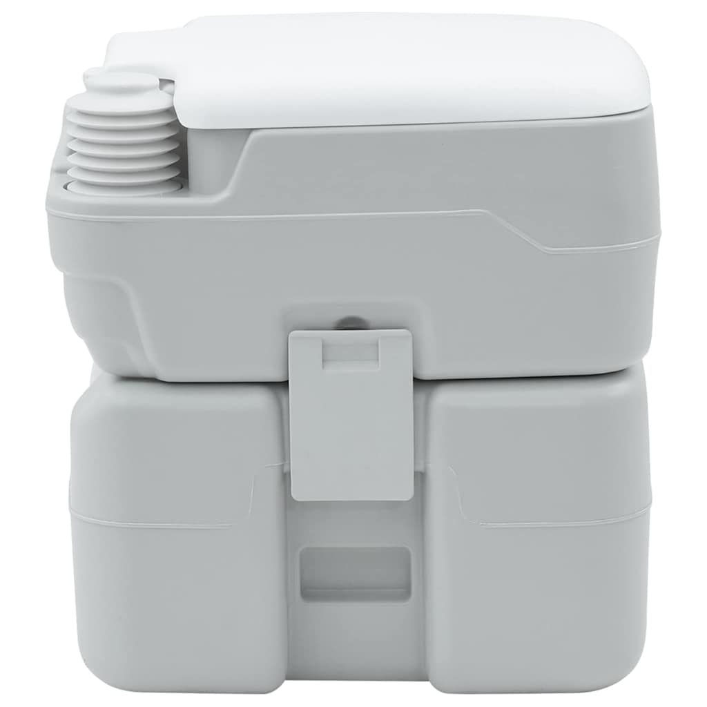 Camping-Toilette Grau und Weiß 41,5 x 36,5 x 30 cm Polyethylen