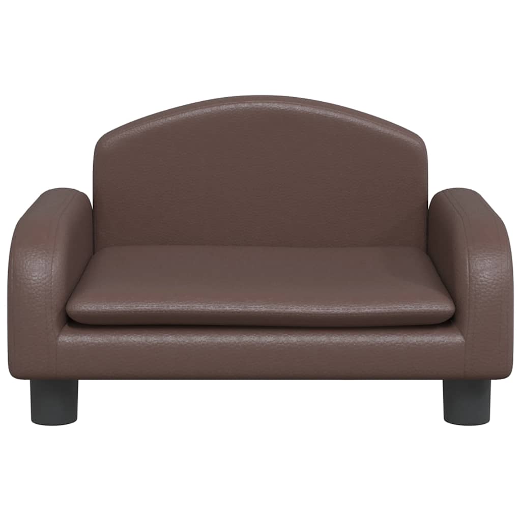 Kindersofa Schwarz 70x45x30 cm Kunstleder
