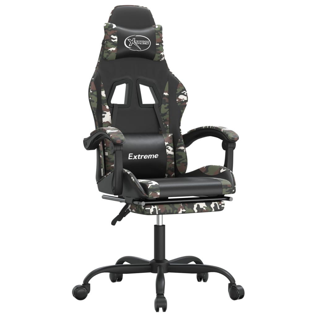 Gaming-Stuhl Schwarz und Golden Kunstleder