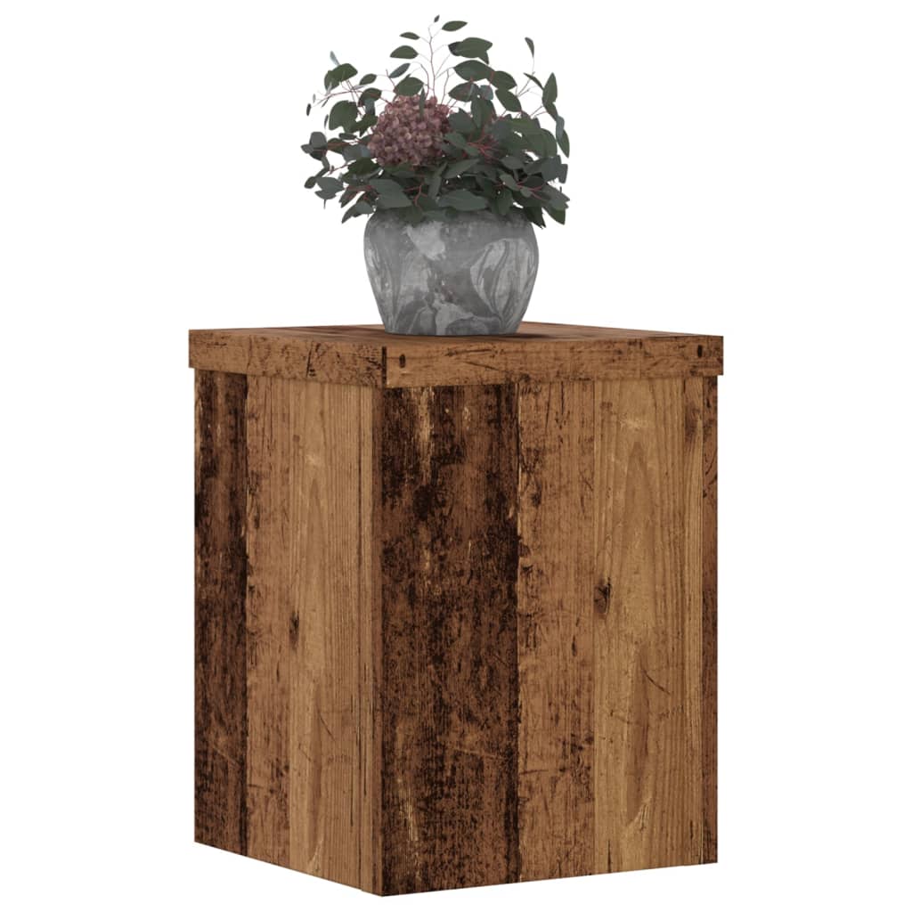 Pflanzenständer 2 Stk. Weiß 33x33x100 cm Holzwerkstoff