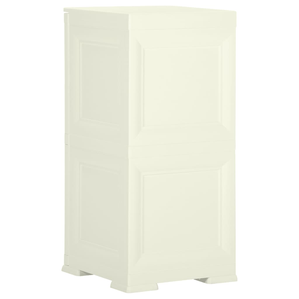 Kunststoffschrank 79x43x125 cm Holzdesign Vanilleeis