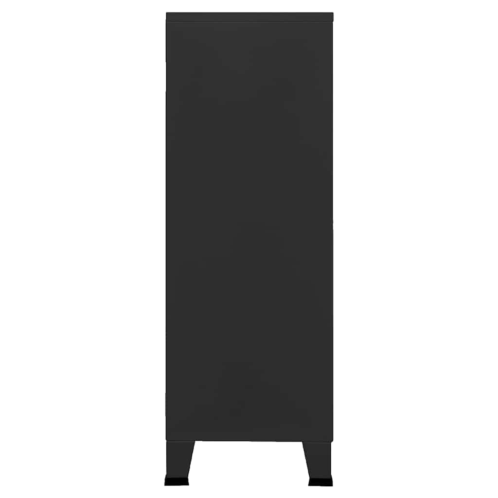Lagerschrank Industrial Schwarz 75x40x80 cm Stahl