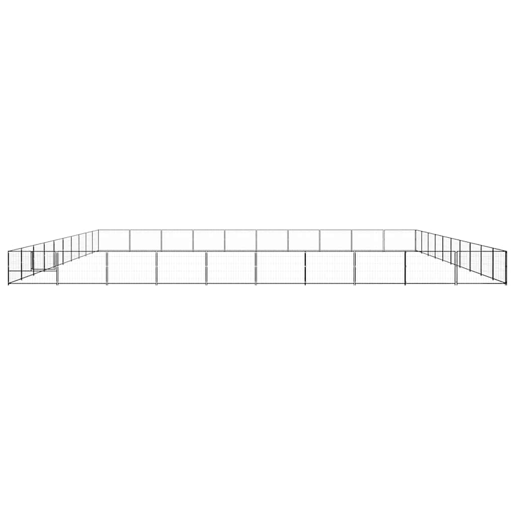 Hundezwinger Schwarz 4 m² Stahl