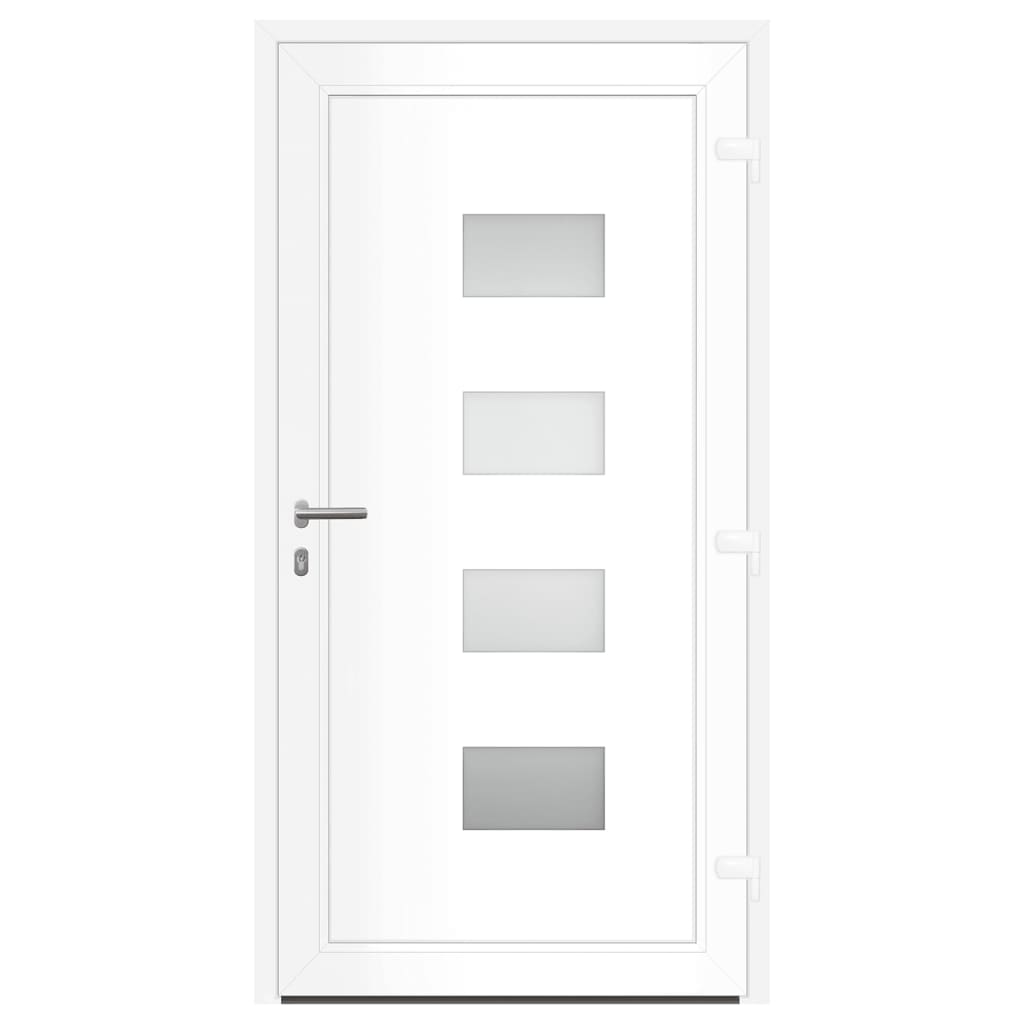 Haustür Anthrazit 100x210 cm Aluminium und PVC