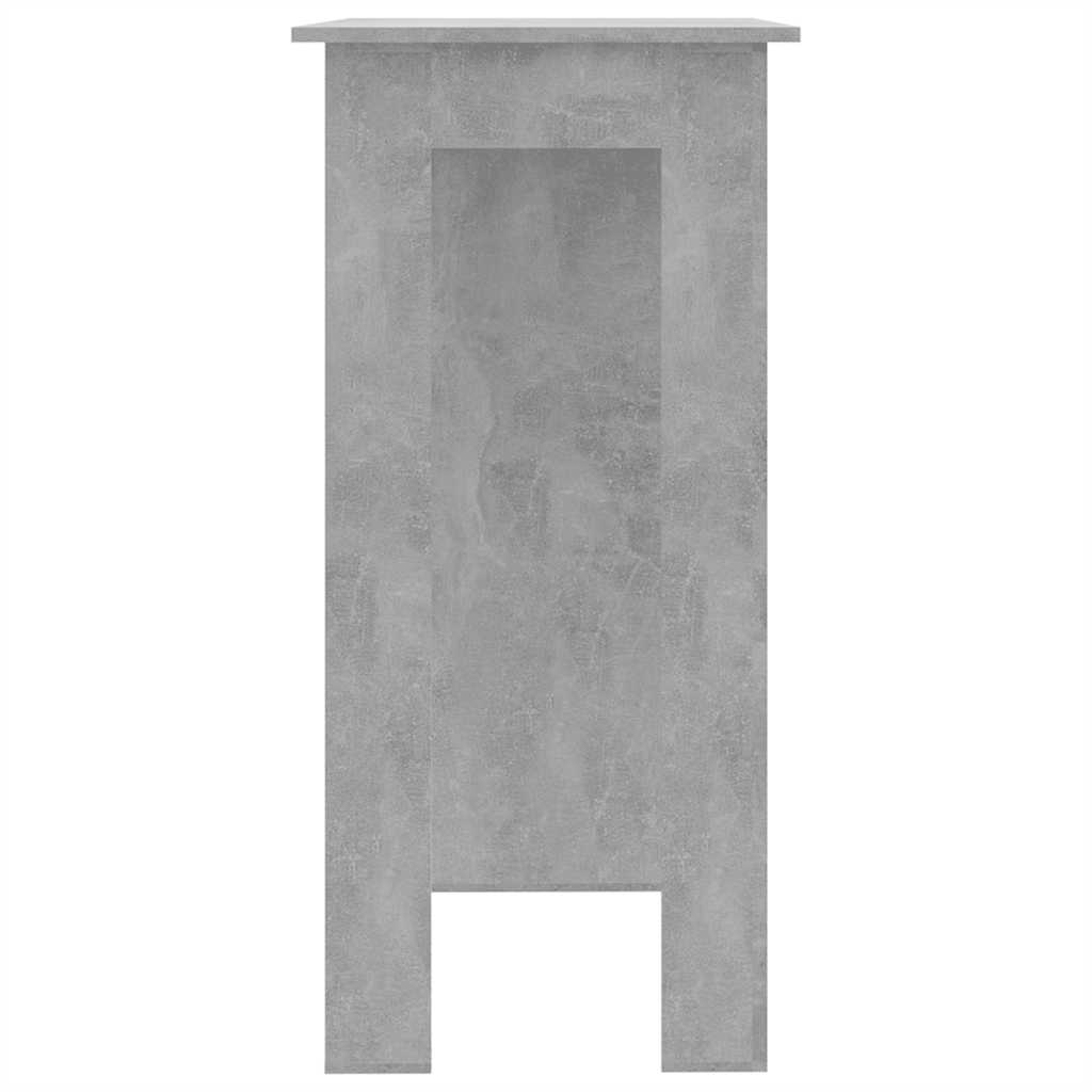 Bartisch mit Regal Weiß 102x50x103,5 cm Holzwerkstoff