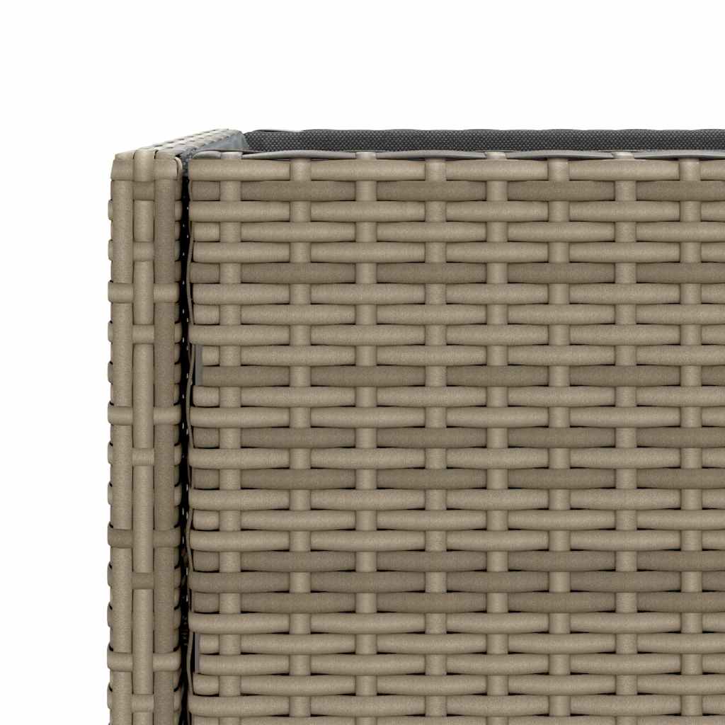 Hochbeete mit Ablage 2 Stk. Schwarz 70x28x70 cm Poly Rattan