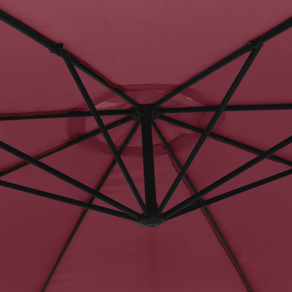 Ampelschirm mit Aluminium-Mast 350 cm Taupe
