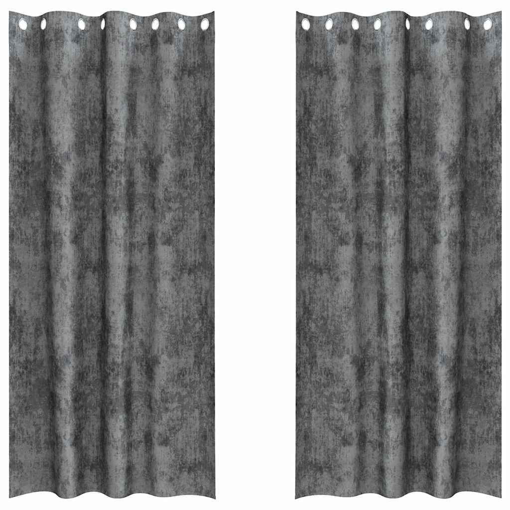 Samtvorhänge mit Vorhängen 2 pcs Weinrot 140 x 140 cm Samt