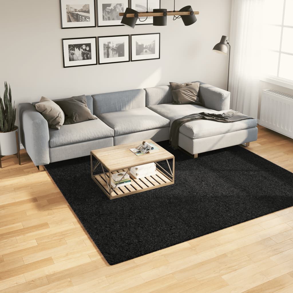 Teppich OVIEDO Kurzflor Anthrazit 120x120 cm