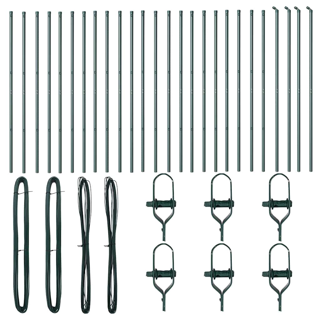 Eingebetteter Zaunpfosten für den Außenbereich 26 Stk. Grün