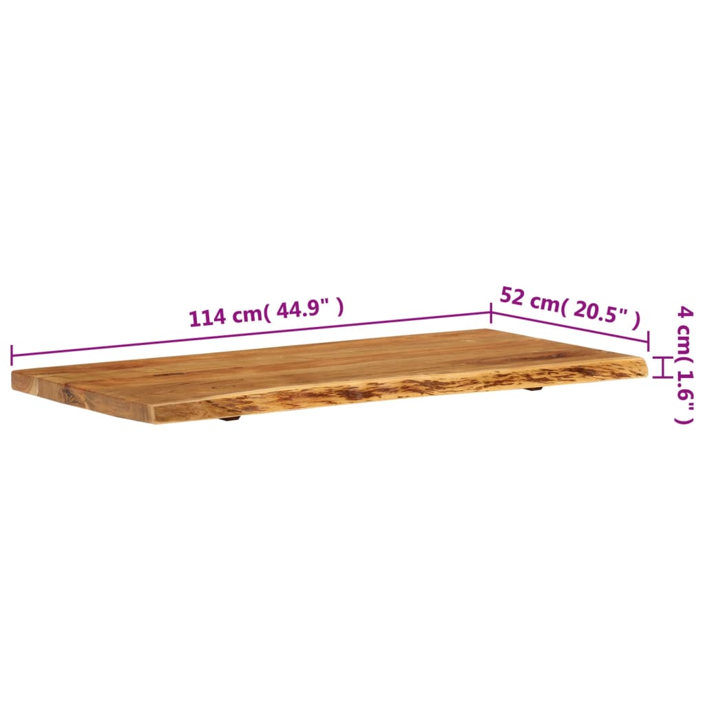 Badezimmer-Waschtischplatte Massivholz Akazie 100x52x2,5 cm