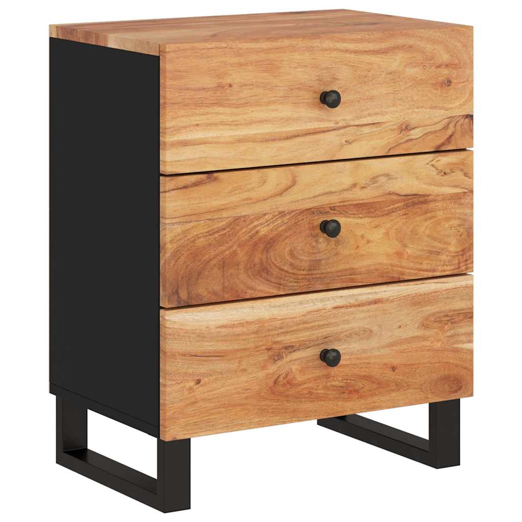 Nachttisch 50x33x62 cm Massivholz Mango & Holzwerkstoff
