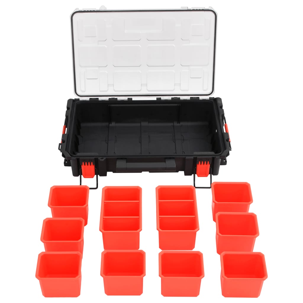 Koffer für Flugreise Tragbar Schwarz 56,5x34x16 cm PP