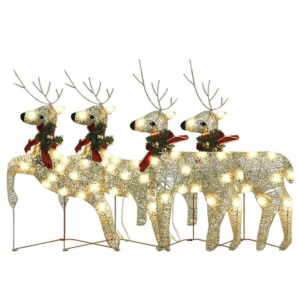 LED-Rentiere 2 Stk. Gold 40 LEDs