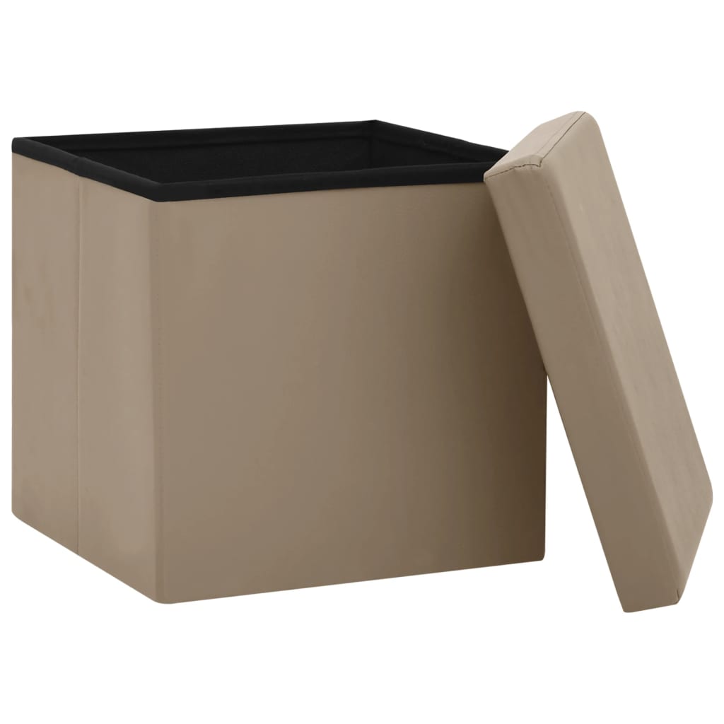 Hocker mit Stauraum Braun PVC