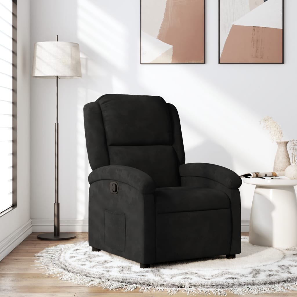 Relaxsessel Dunkelgrau Samt