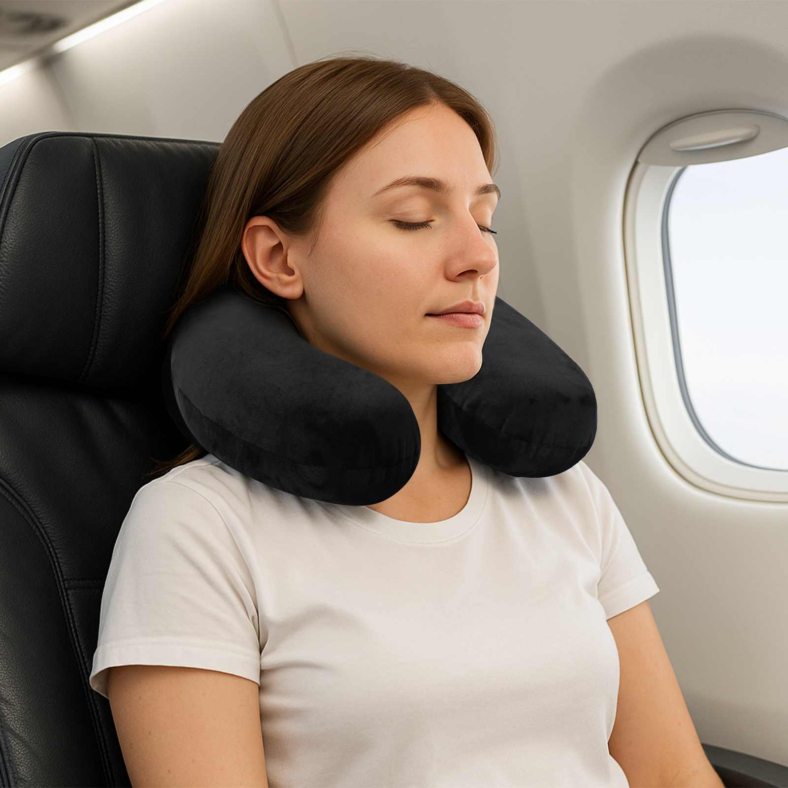Reisekopfkissen für den Nacken Grau Viscoschaum