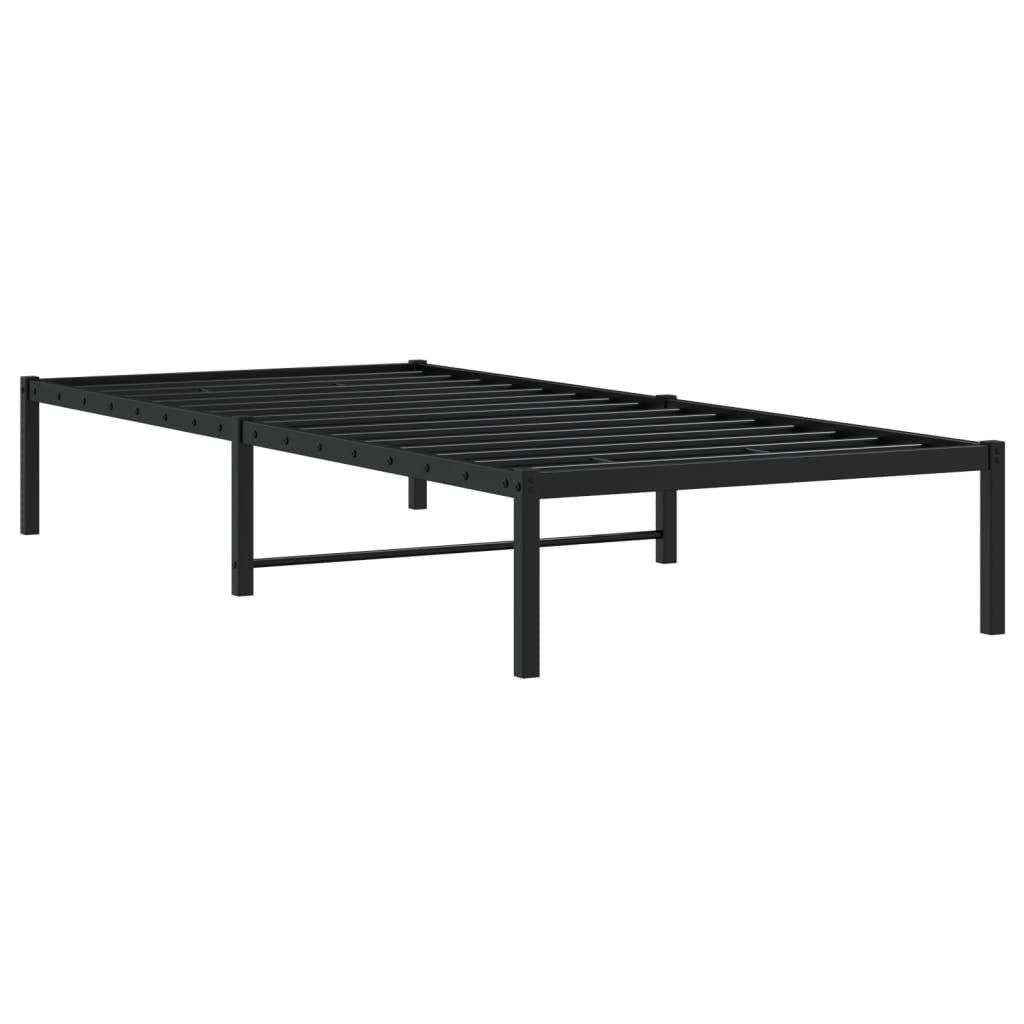Bettgestell Metall Schwarz 75x190 cm