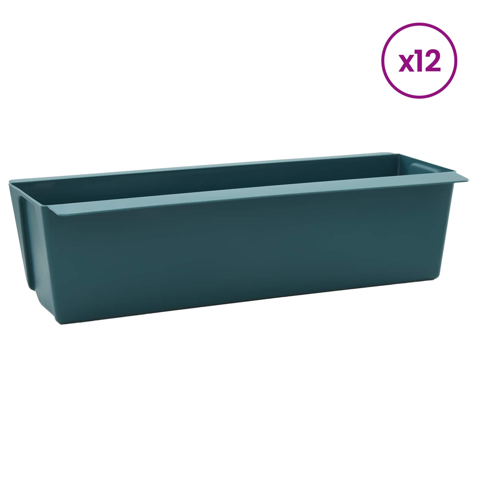 Pflanzkasten für Europaletten 12 Stk. Grau 36x13,5x9,5 cm PP