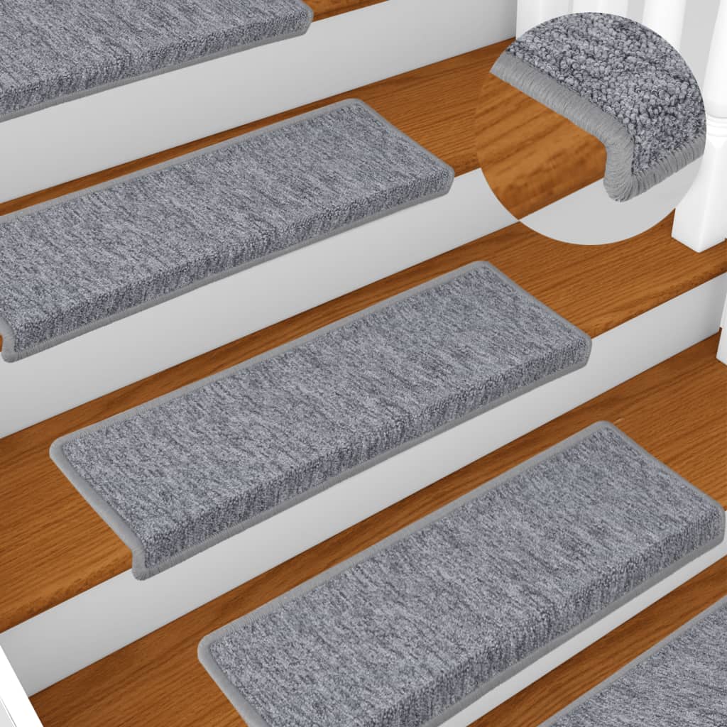 Stufenmatten 15 Stk. 65x21x4 cm Anthrazit Rechteckiger Rand