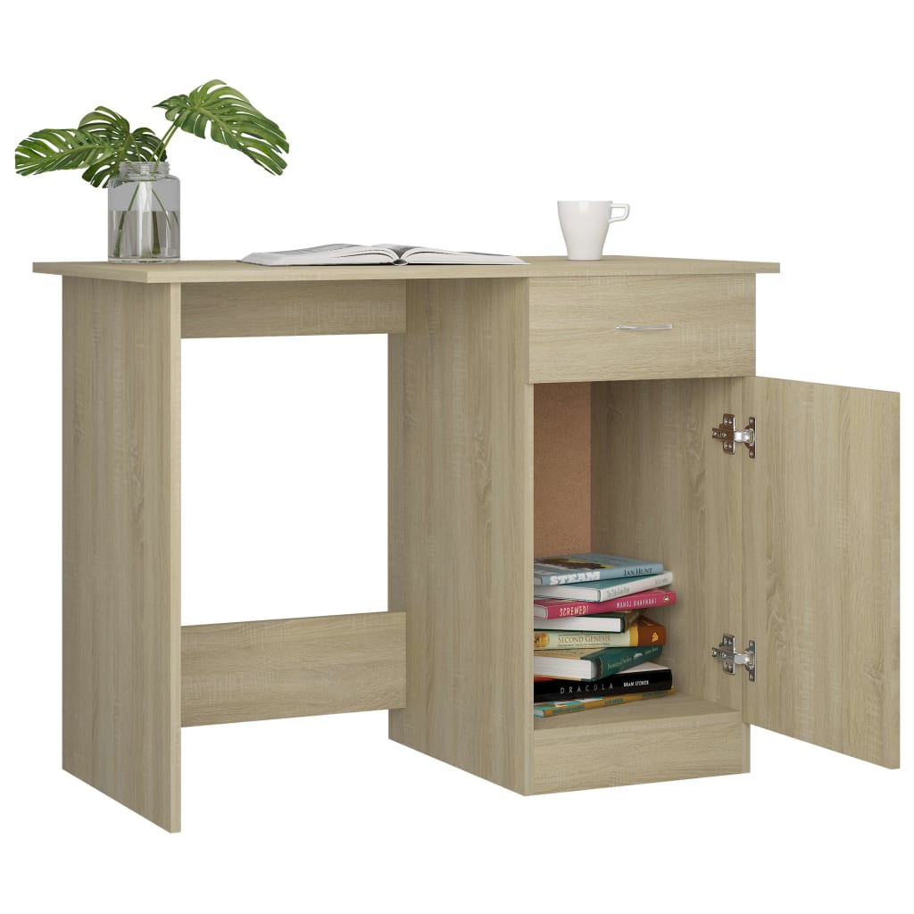Schreibtisch Weiß 100×50×76 cm Holzwerkstoff