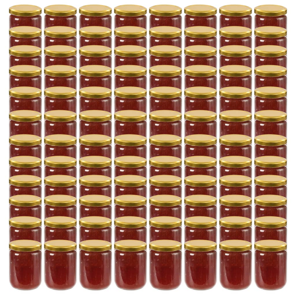 Marmeladengläser mit Goldenem Deckel 48 Stk. 230 ml