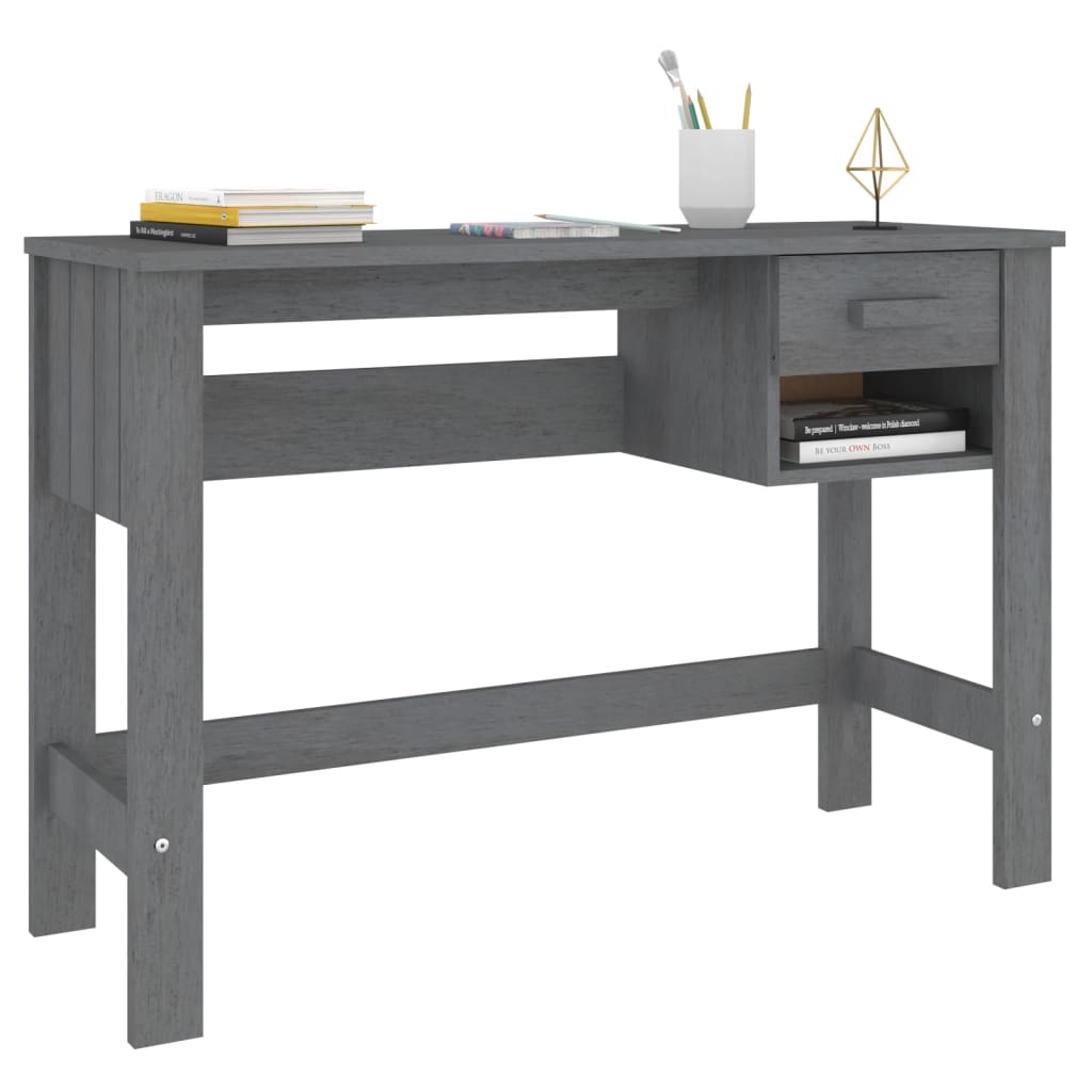Schreibtisch HAMAR Honigbraun 110x40x75 cm Massivholz Kiefer