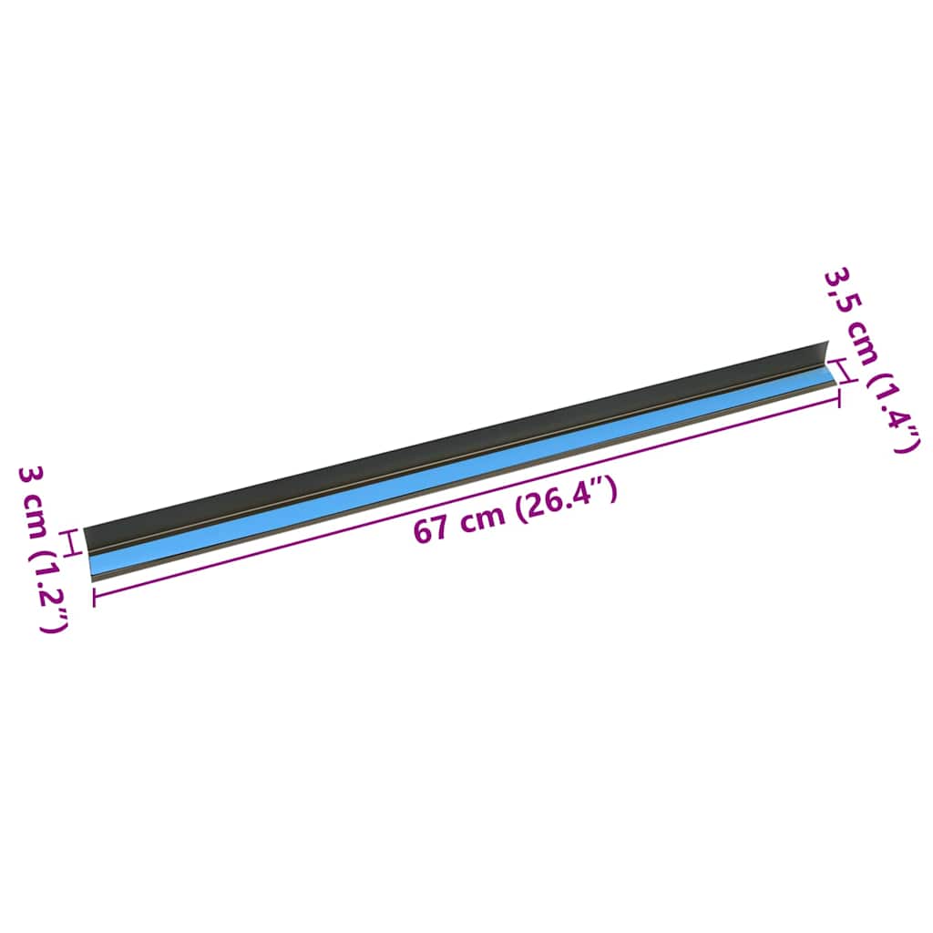 Treppenkantenprofile in L-Form 15 Stk. Aluminium 90 cm Silbern