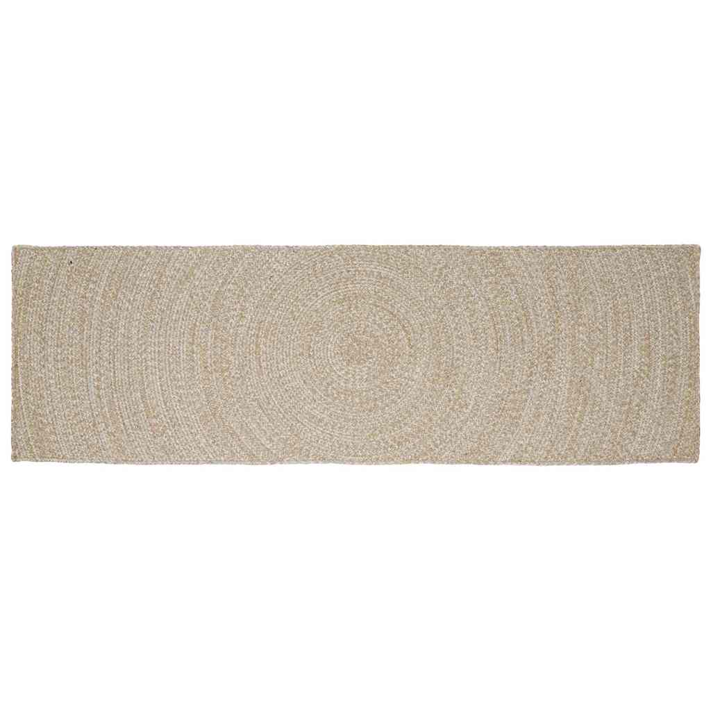 Bereichsteppiche Natürlich und Weiß 60 x 250 cm Jute